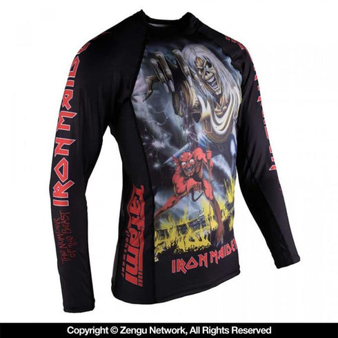 Tatami Iron Maiden Number Of The Beast Women's Grappling Rashguard-2